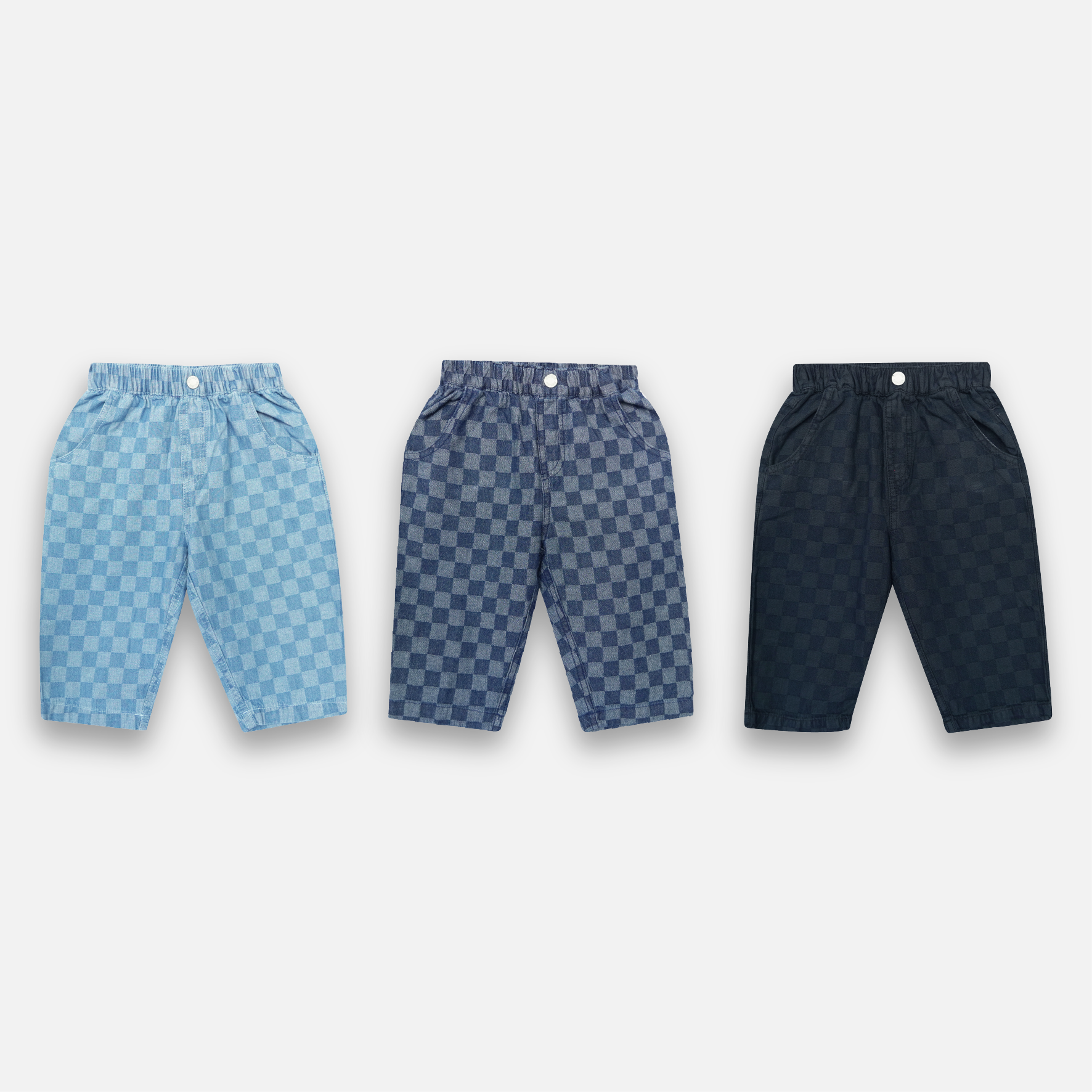 CHECKERED BALLOON JEANS
