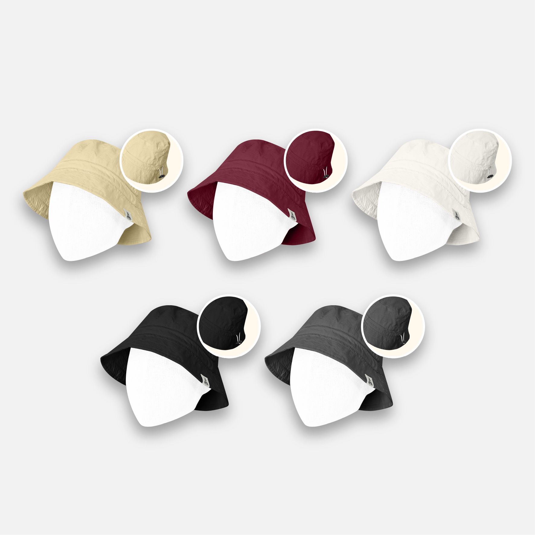 PARACHUTE BUCKET HAT (NO STRAP)