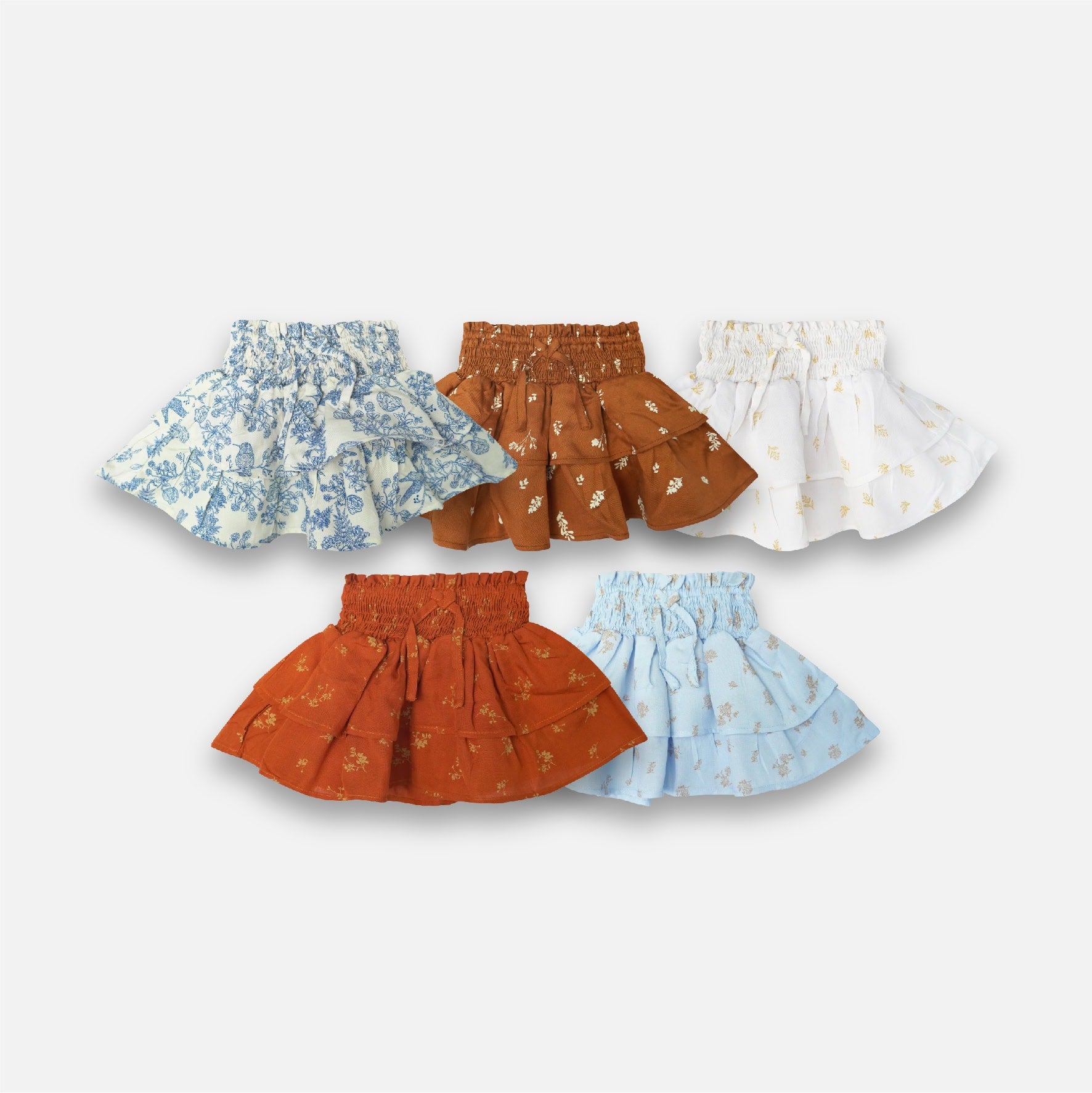 SMOCKED SKIRT