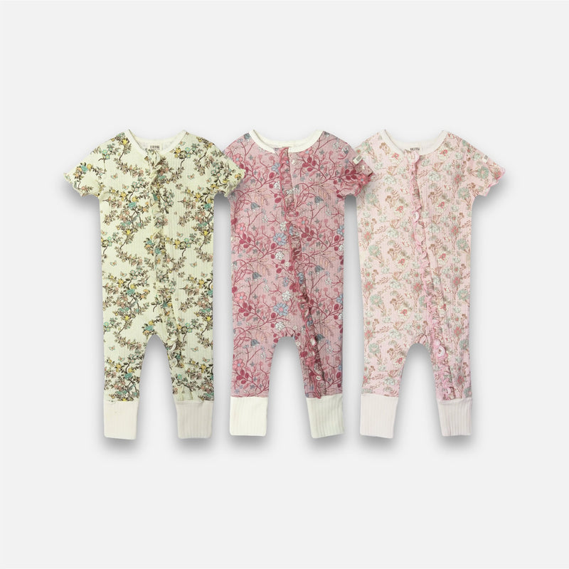 SHORT SLEEPSUIT ZIPPER RUFFLE