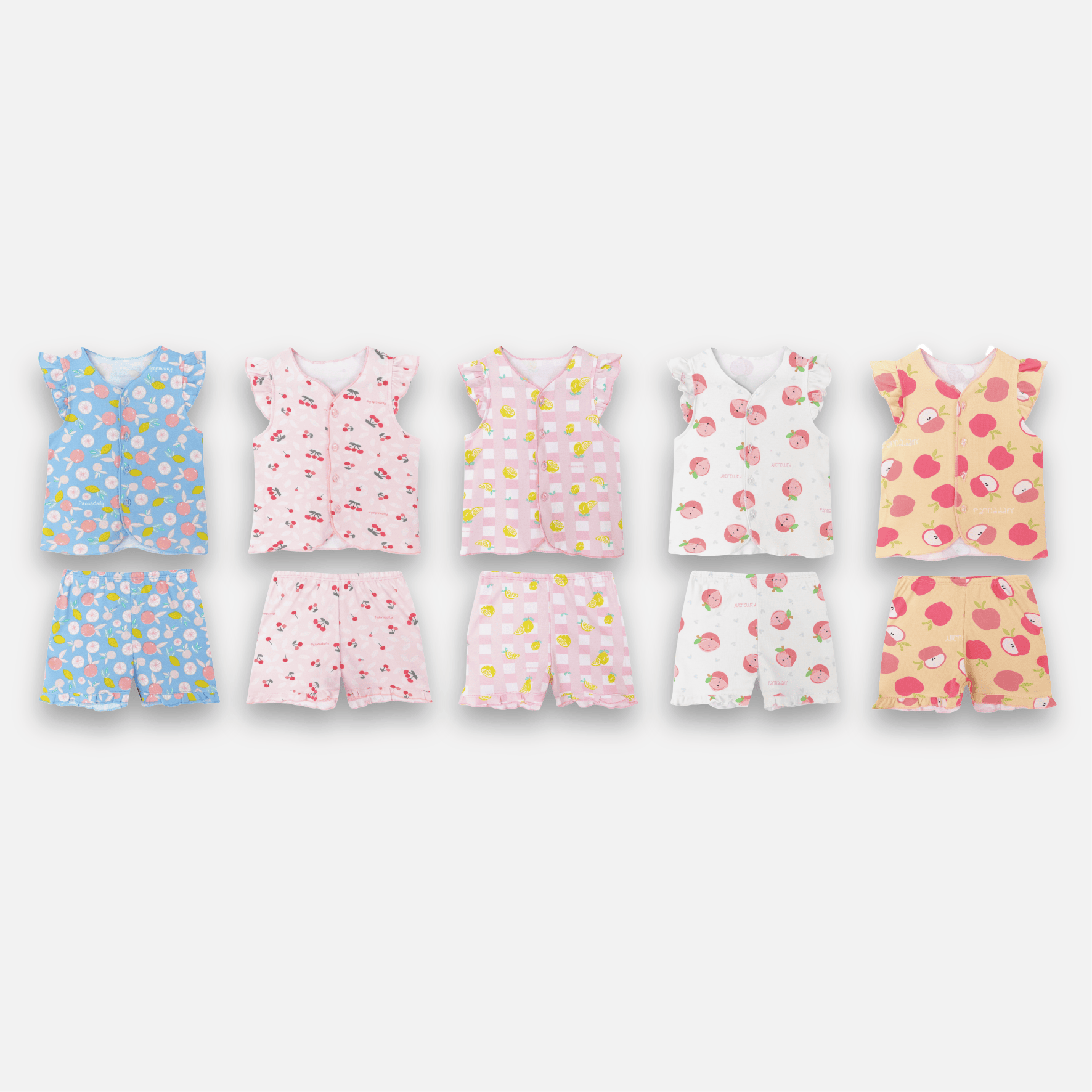 PANNADAILY - SET RUFFLE BABY GIRL PRINT