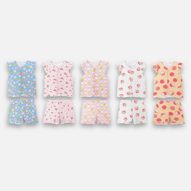PANNADAILY - SET RUFFLE BABY GIRL PRINT