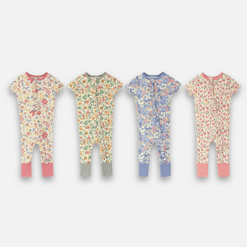 SHORT SLEEPSUIT ZIPPER RUFFLE