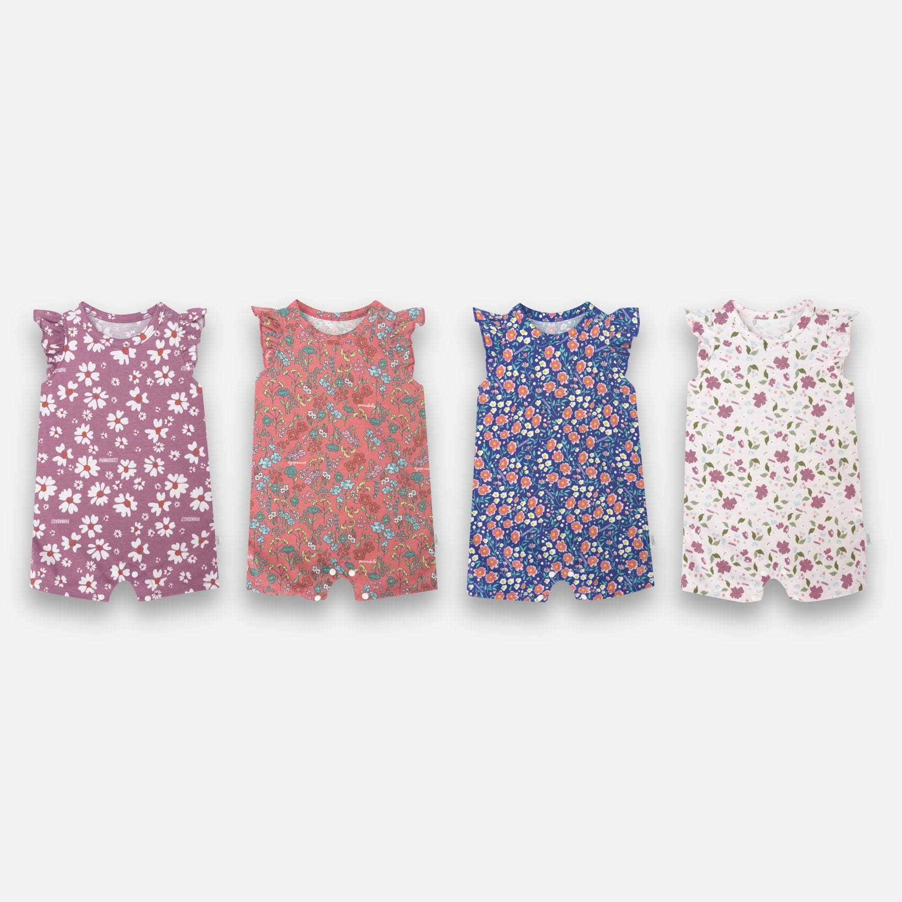 PANNADAILY - PLAYSUIT GIRL PRINT - FLOWERS COSMOS SERIES
