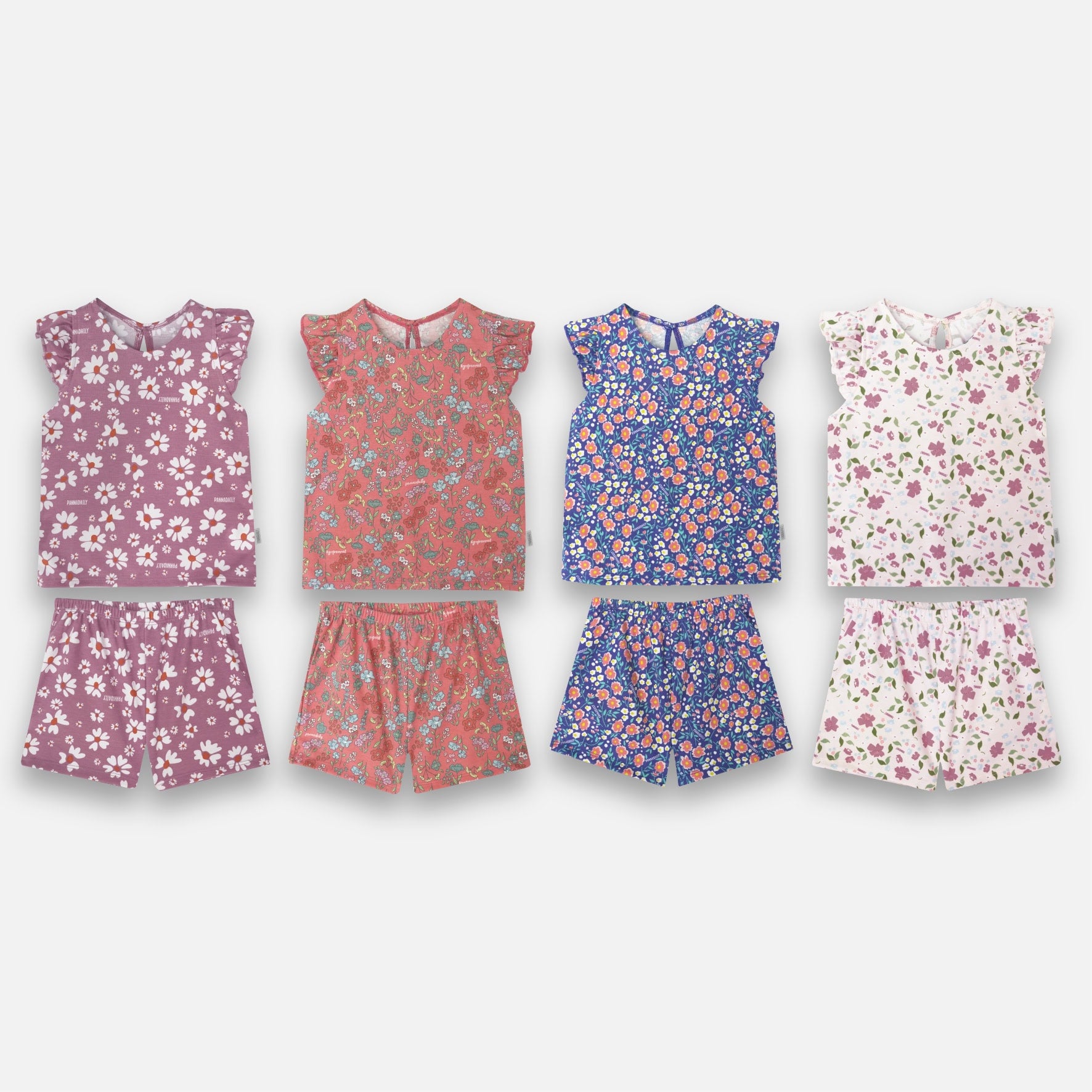 PANNADAILY - SET KIDS GIRL PRINT - FLOWERS COSMOS SERIES