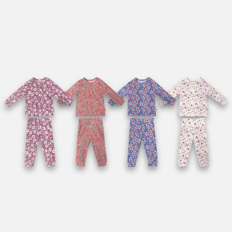 PANNADAILY - LONG PAJAMA KIDS GIRL PRINT - FLOWERS COSMOS SERIES
