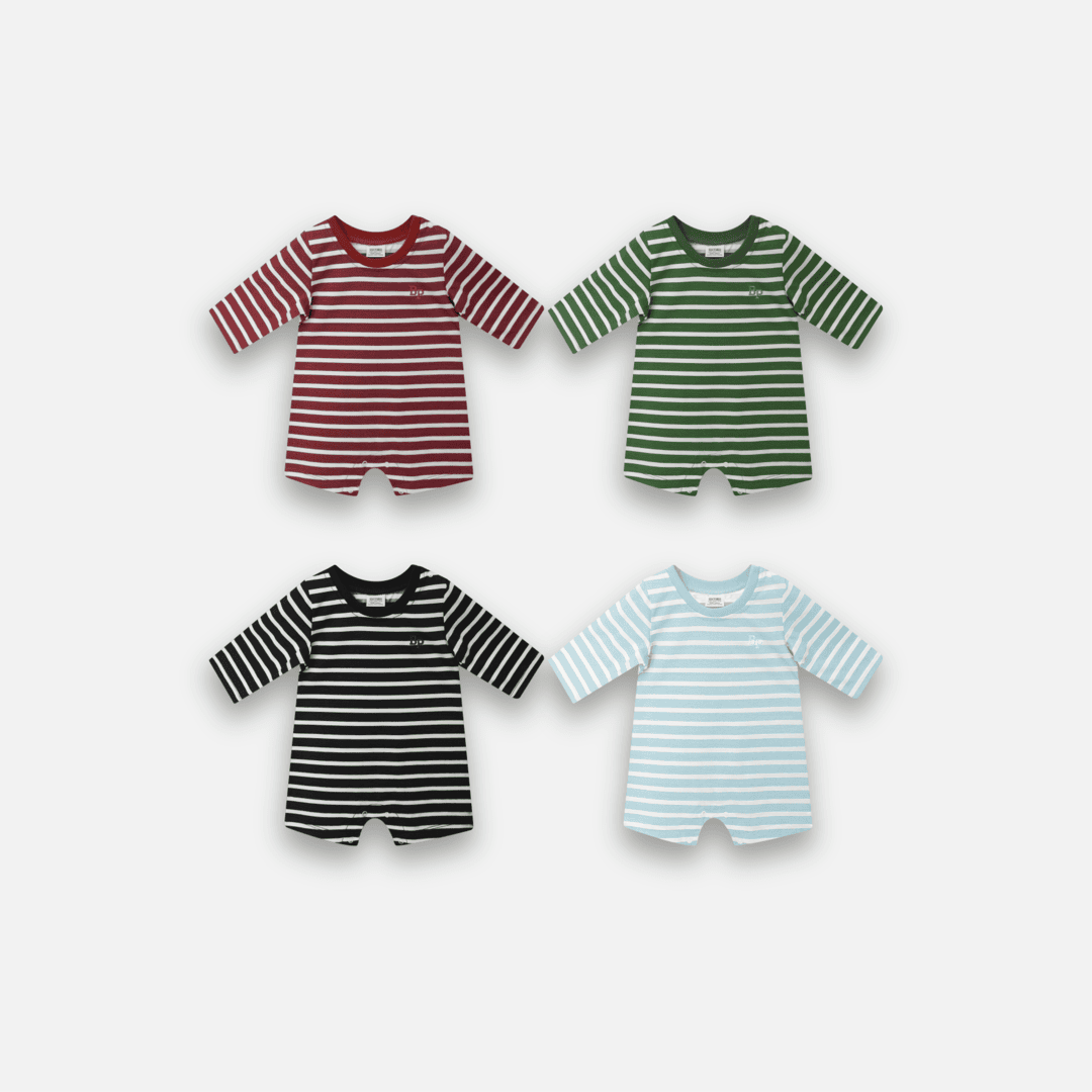 LONG STRIPE PLAYSUIT