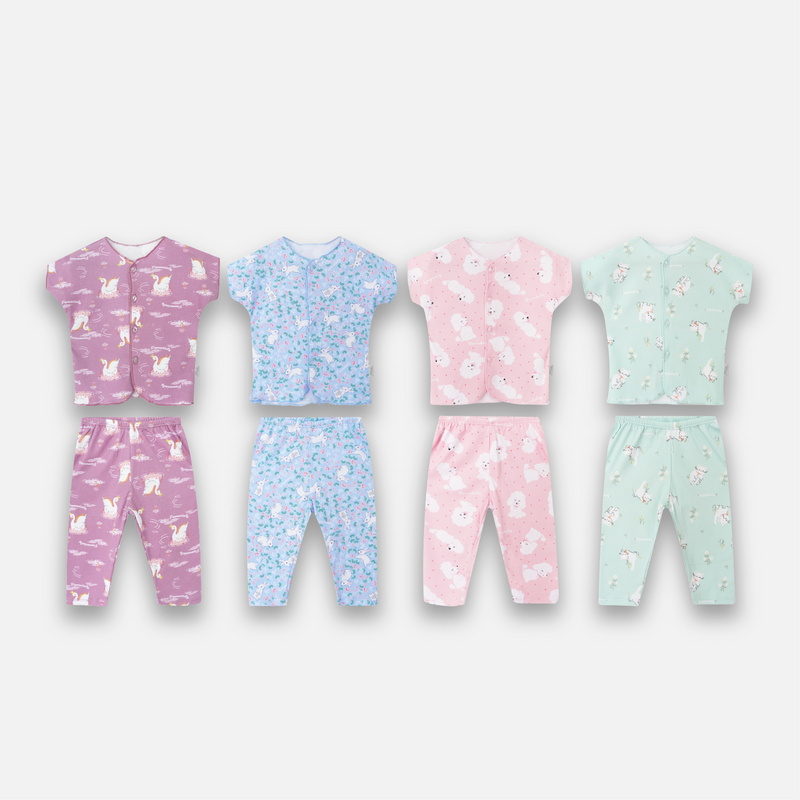 PANNADAILY - BASIC LONG SET BABY GIRL PRINT