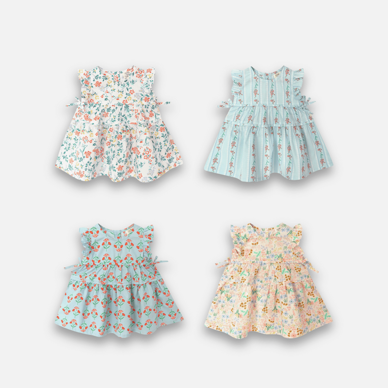 FLORAL RUFFLE DRESS