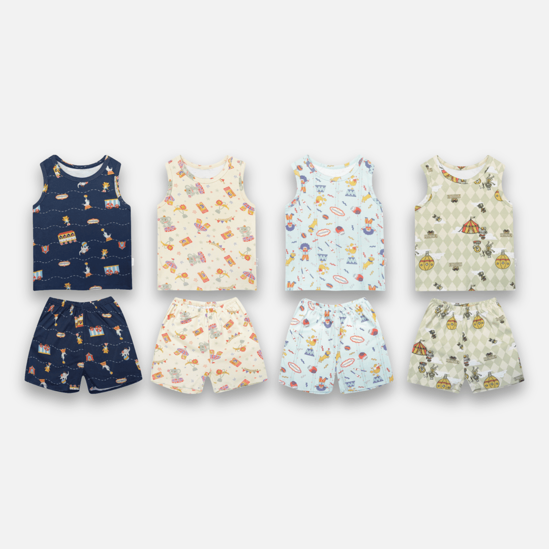 PANNADAILY - SLEEVELESS SET KIDS PRINT