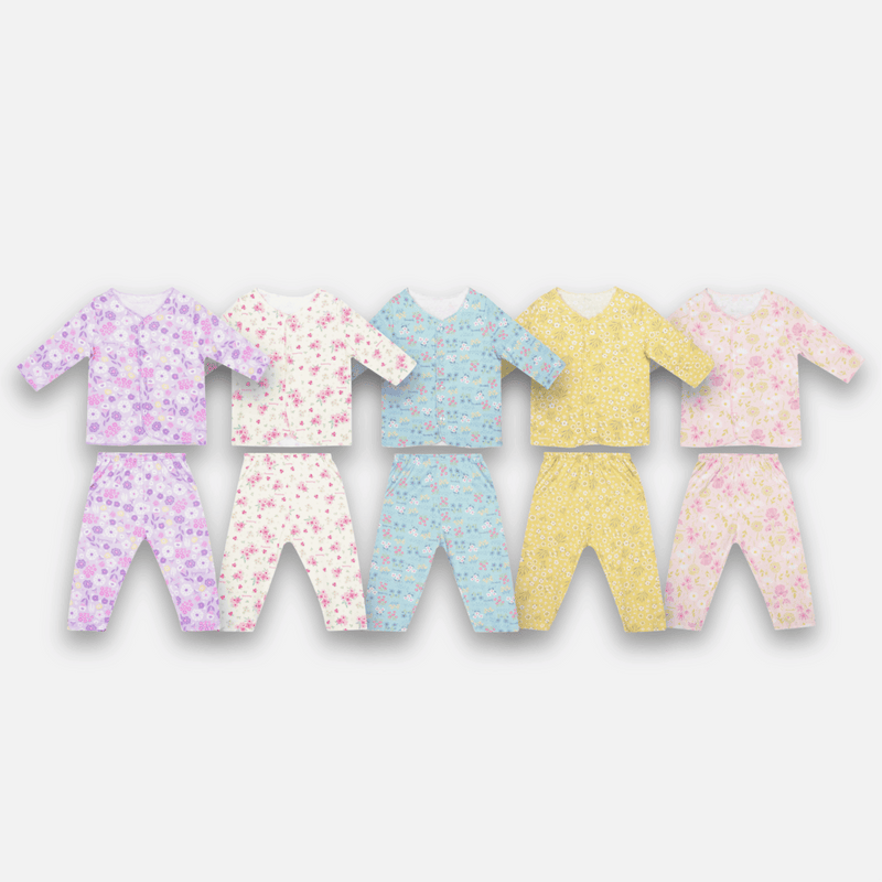 PANNADAILY - LONG SET BABY GIRL PRINT