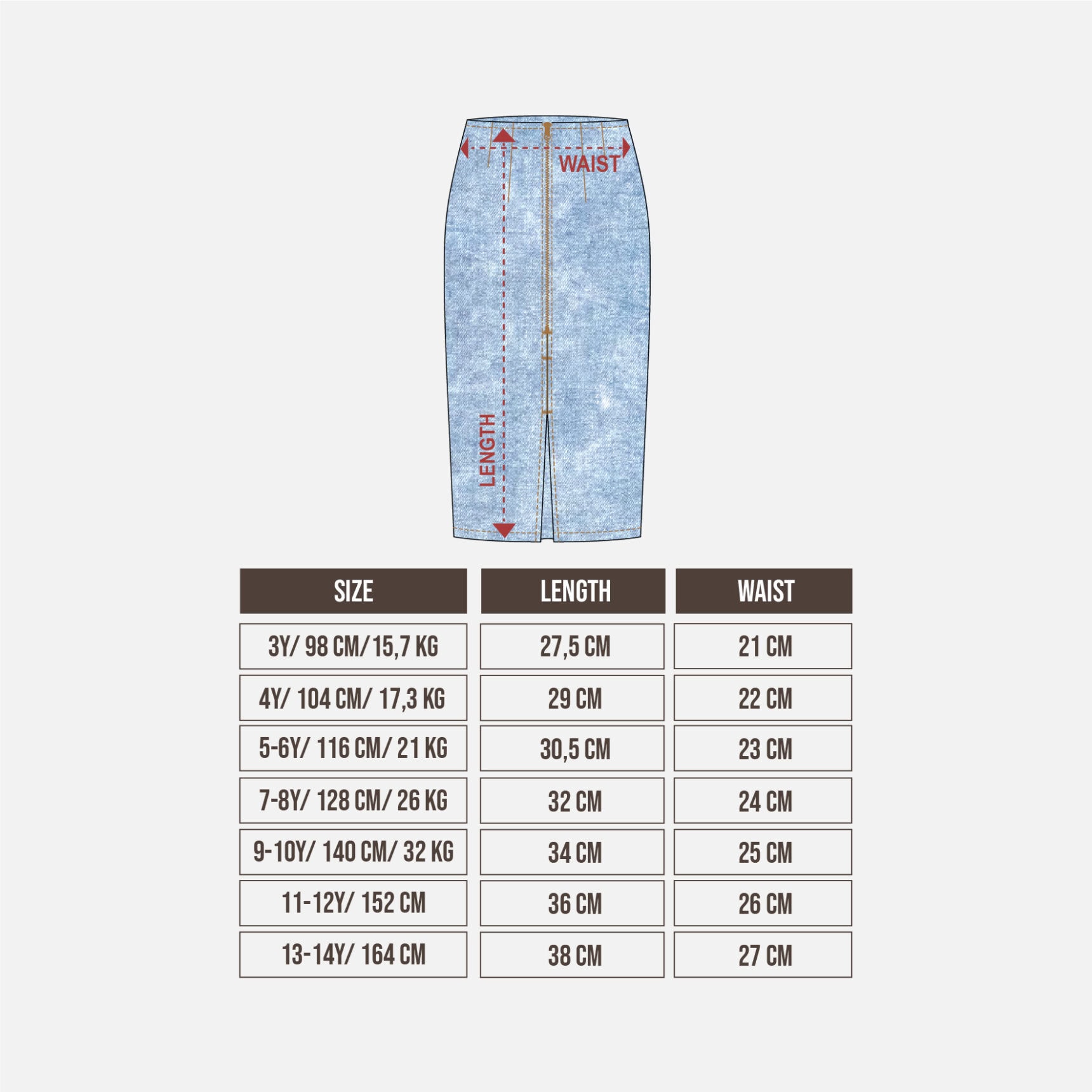 MIDI DENIM SKIRT - Gambar 2