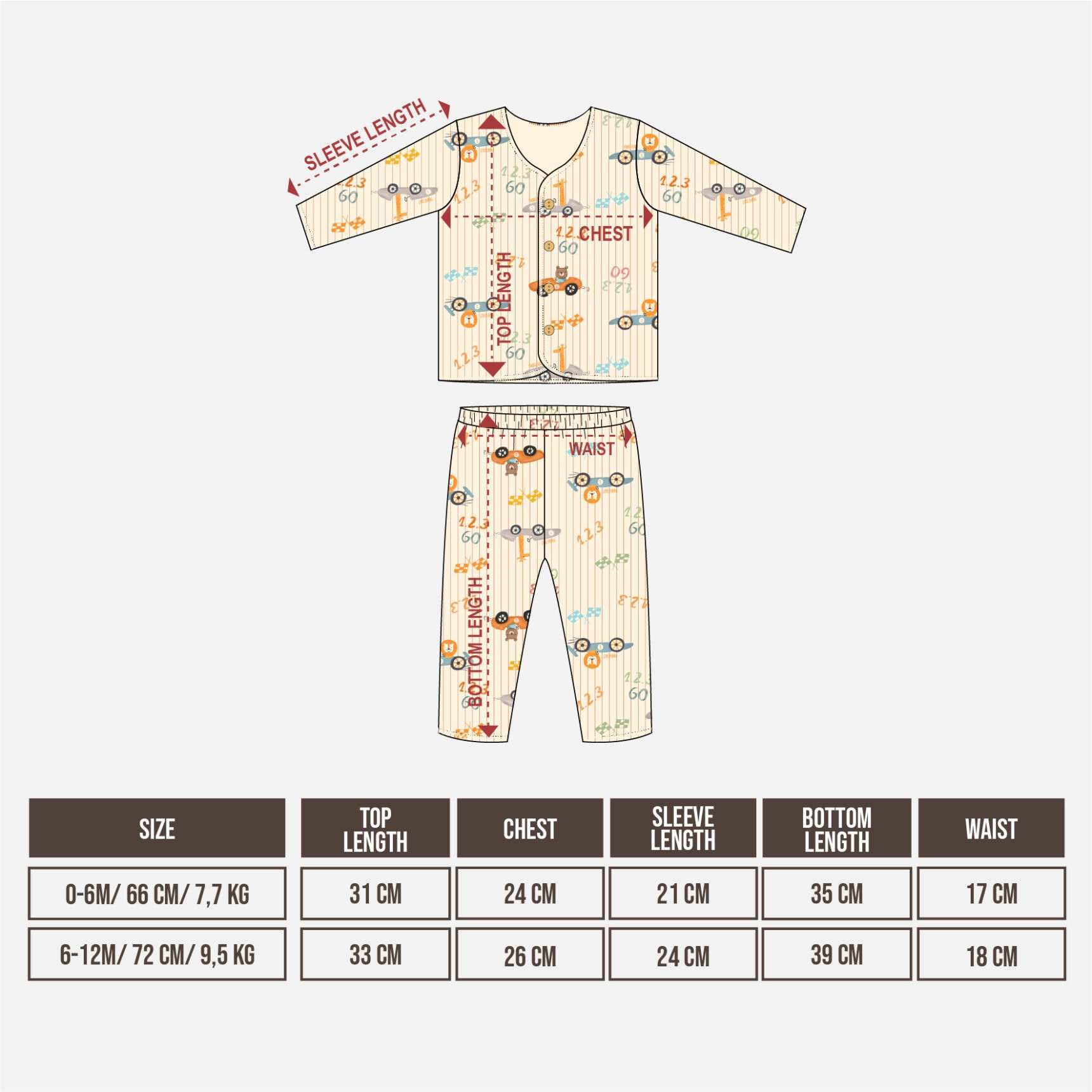 LONG SET BABY PRINT - Gambar 2