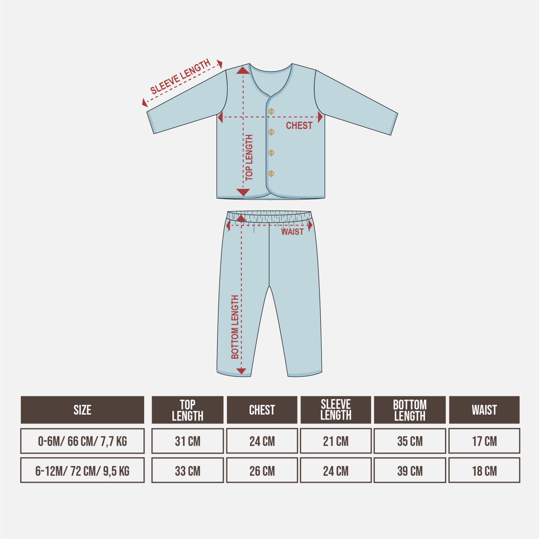 LONG SET BABY UNI - Gambar 2