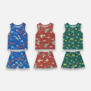 PANNADAILY SLEEVELESS SET KIDS PRINT