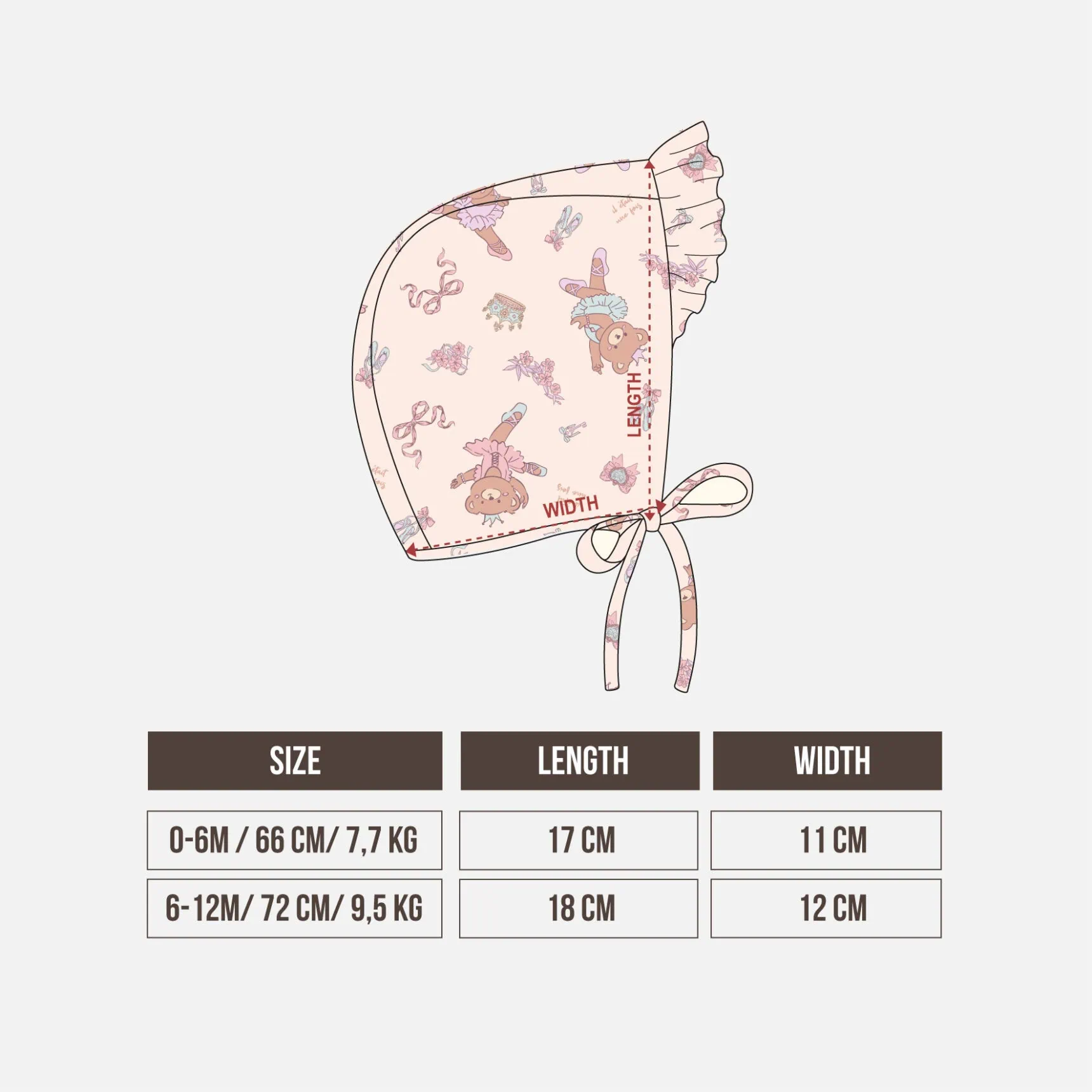 BONNET RUFFLE PRINT - Gambar 2
