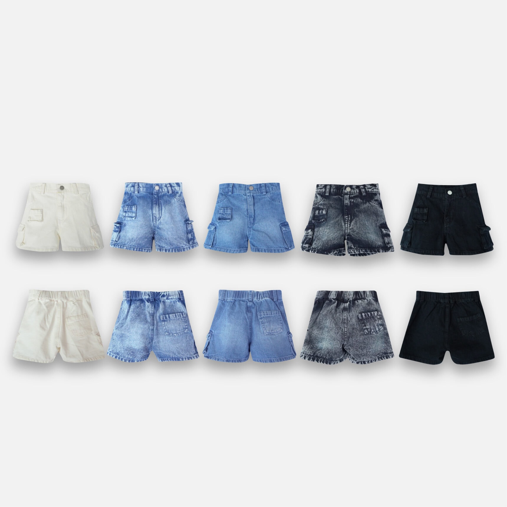 SHORT CARGO DENIM PANT