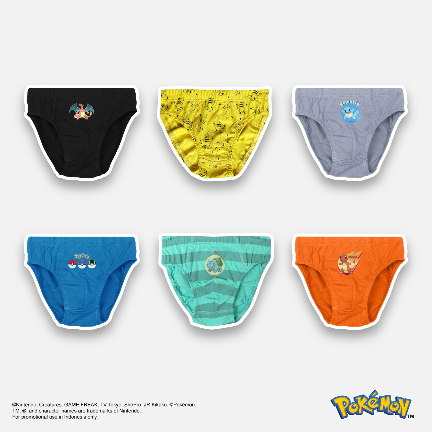 BOHOPANNA | POKÉMON - UNDERWEAR SET - Celana Dalam Anak