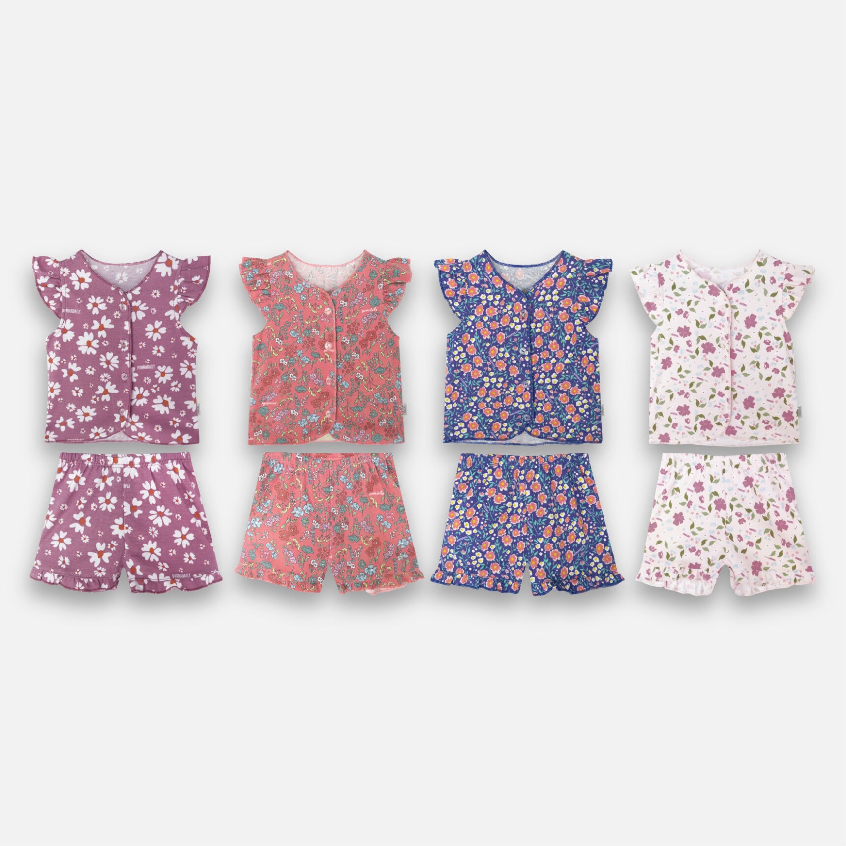 PANNADAILY - SET BABY GIRL PRINT - FLOWERS COSMOS SERIES