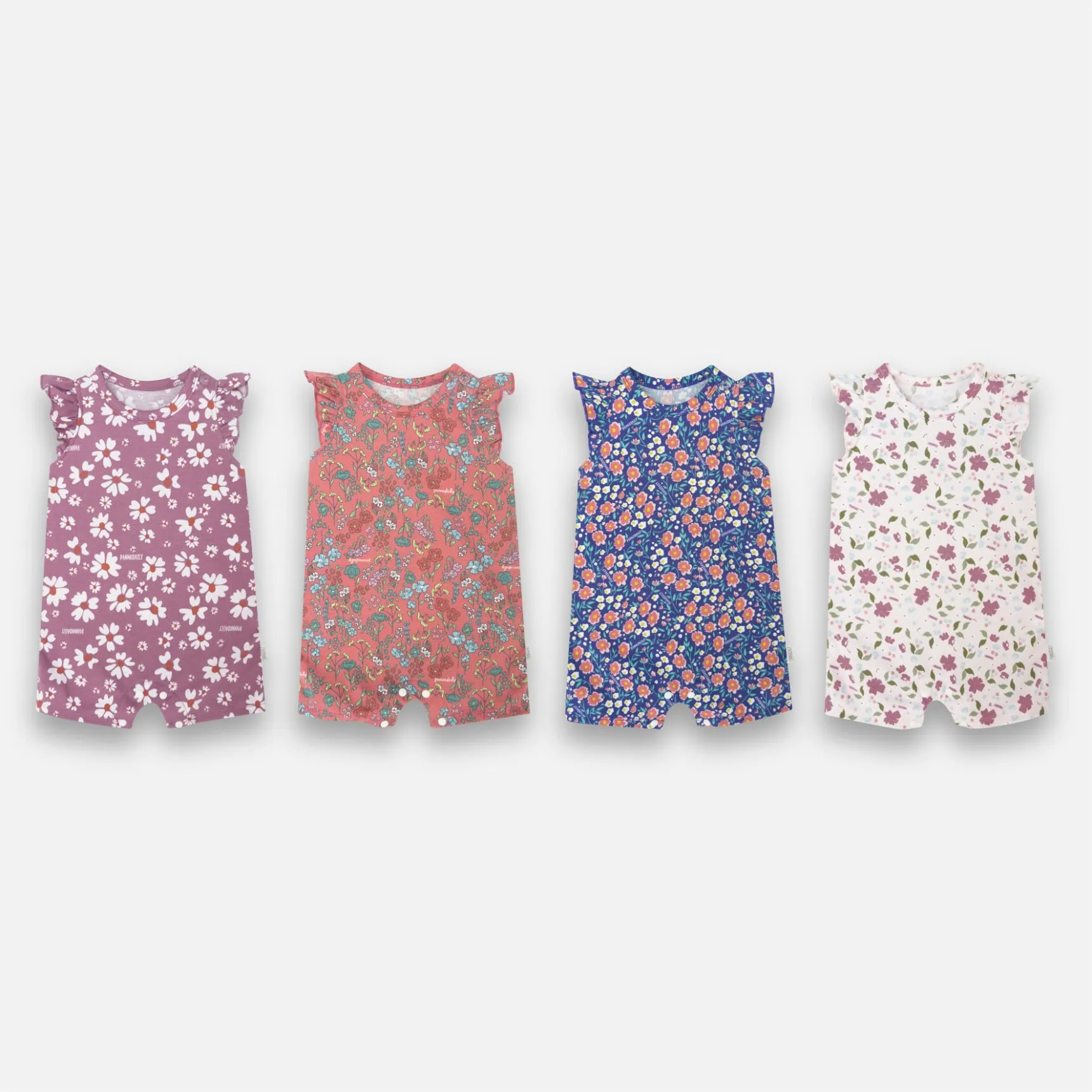 PANNADAILY - PLAYSUIT GIRL PRINT - FLOWERS COSMOS SERIES