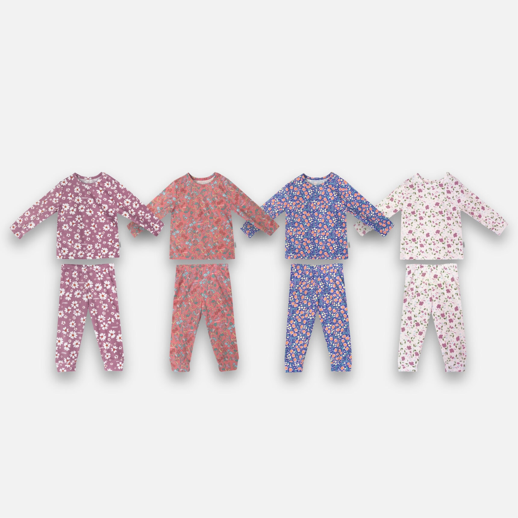 PANNADAILY - LONG PAJAMA KIDS GIRL PRINT - FLOWERS COSMOS SERIES