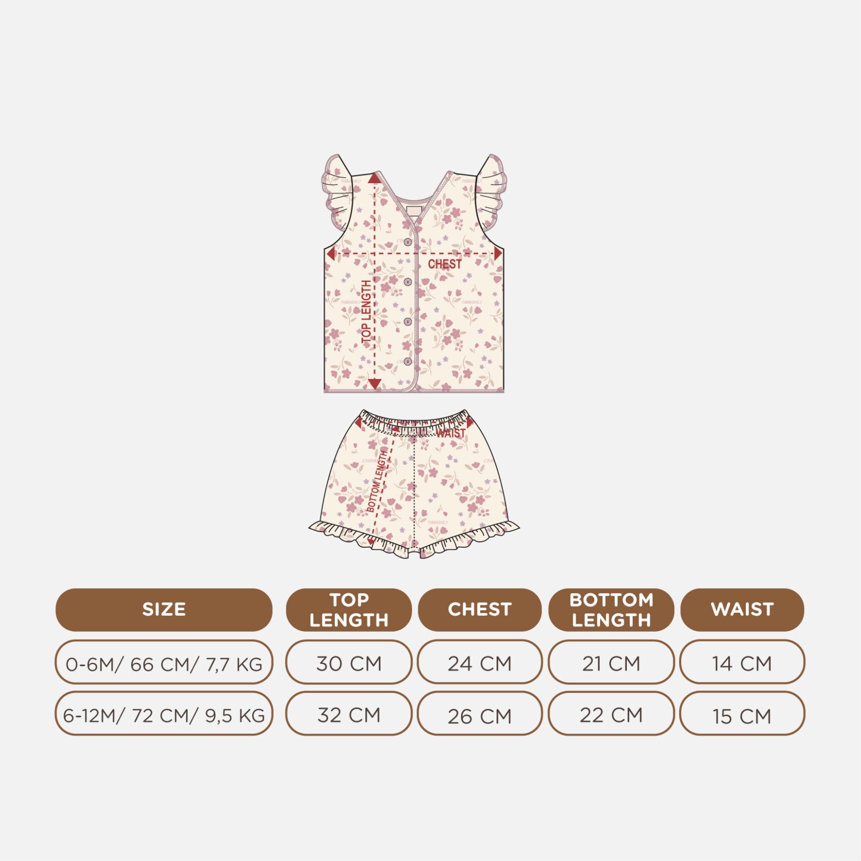 PANNADAILY - SET RUFFLE BABY GIRL PRINT - Gambar 2