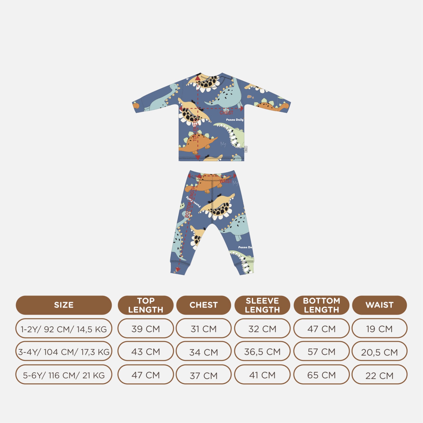 PANNADAILY - LONG PAJAMA KIDS PRINT - Gambar 2