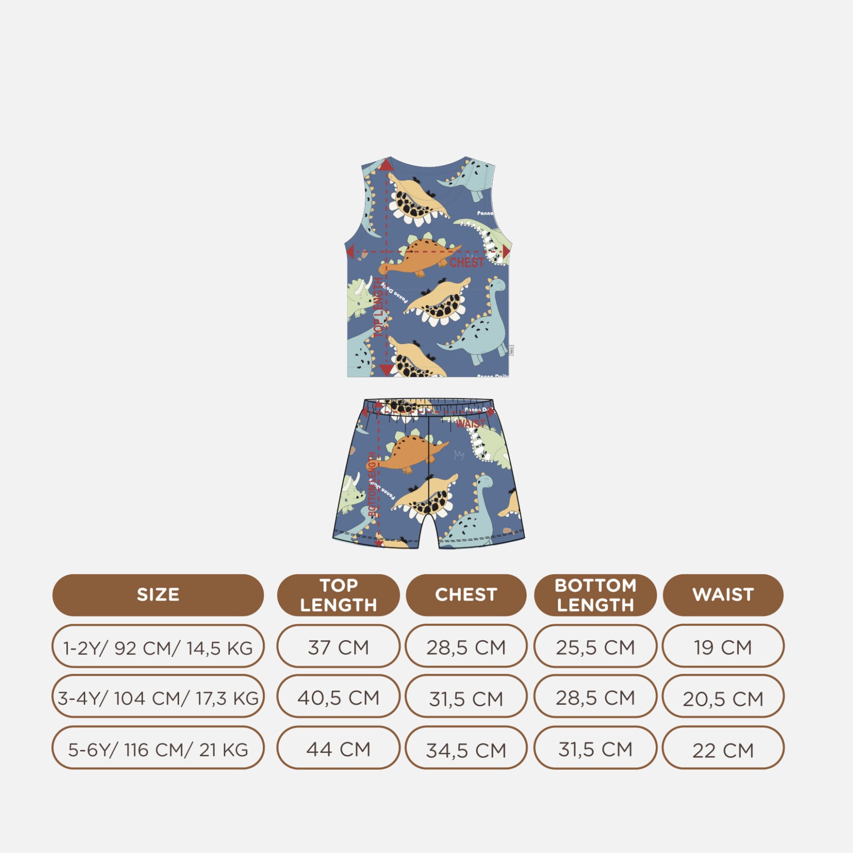 PANNADAILY - SLEEVELESS SET BABY PRINT - Gambar 4