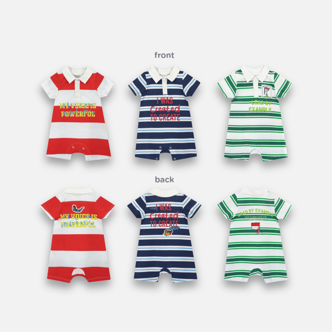 STRIPE POLO PLAYSUIT